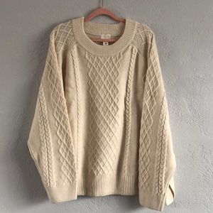 H&M Cream Sweater 4XL NWT